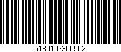 Código de barras (EAN, GTIN, SKU, ISBN): '5189199360562'
