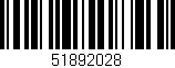 Código de barras (EAN, GTIN, SKU, ISBN): '51892028'