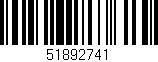 Código de barras (EAN, GTIN, SKU, ISBN): '51892741'