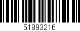 Código de barras (EAN, GTIN, SKU, ISBN): '51893216'