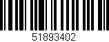 Código de barras (EAN, GTIN, SKU, ISBN): '51893402'