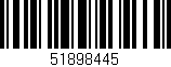 Código de barras (EAN, GTIN, SKU, ISBN): '51898445'
