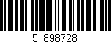 Código de barras (EAN, GTIN, SKU, ISBN): '51898728'