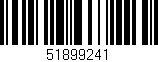 Código de barras (EAN, GTIN, SKU, ISBN): '51899241'
