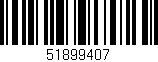 Código de barras (EAN, GTIN, SKU, ISBN): '51899407'