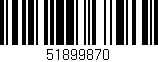Código de barras (EAN, GTIN, SKU, ISBN): '51899870'