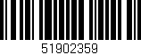 Código de barras (EAN, GTIN, SKU, ISBN): '51902359'