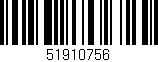 Código de barras (EAN, GTIN, SKU, ISBN): '51910756'