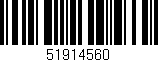 Código de barras (EAN, GTIN, SKU, ISBN): '51914560'