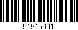 Código de barras (EAN, GTIN, SKU, ISBN): '51915001'