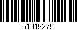 Código de barras (EAN, GTIN, SKU, ISBN): '51919275'