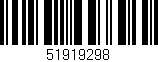 Código de barras (EAN, GTIN, SKU, ISBN): '51919298'