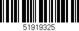 Código de barras (EAN, GTIN, SKU, ISBN): '51919325'