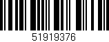 Código de barras (EAN, GTIN, SKU, ISBN): '51919376'
