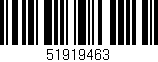 Código de barras (EAN, GTIN, SKU, ISBN): '51919463'