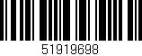 Código de barras (EAN, GTIN, SKU, ISBN): '51919698'