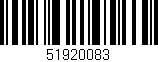 Código de barras (EAN, GTIN, SKU, ISBN): '51920083'
