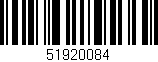 Código de barras (EAN, GTIN, SKU, ISBN): '51920084'