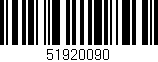 Código de barras (EAN, GTIN, SKU, ISBN): '51920090'
