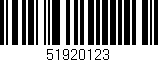 Código de barras (EAN, GTIN, SKU, ISBN): '51920123'