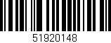 Código de barras (EAN, GTIN, SKU, ISBN): '51920148'