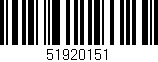 Código de barras (EAN, GTIN, SKU, ISBN): '51920151'