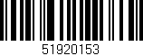 Código de barras (EAN, GTIN, SKU, ISBN): '51920153'