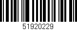 Código de barras (EAN, GTIN, SKU, ISBN): '51920229'