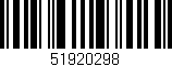 Código de barras (EAN, GTIN, SKU, ISBN): '51920298'