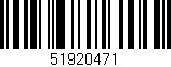Código de barras (EAN, GTIN, SKU, ISBN): '51920471'