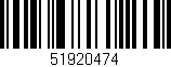 Código de barras (EAN, GTIN, SKU, ISBN): '51920474'