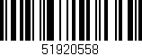 Código de barras (EAN, GTIN, SKU, ISBN): '51920558'