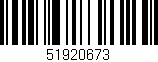 Código de barras (EAN, GTIN, SKU, ISBN): '51920673'