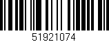 Código de barras (EAN, GTIN, SKU, ISBN): '51921074'
