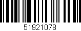Código de barras (EAN, GTIN, SKU, ISBN): '51921078'