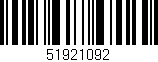 Código de barras (EAN, GTIN, SKU, ISBN): '51921092'