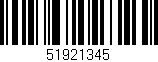 Código de barras (EAN, GTIN, SKU, ISBN): '51921345'