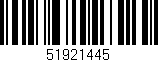 Código de barras (EAN, GTIN, SKU, ISBN): '51921445'