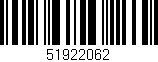 Código de barras (EAN, GTIN, SKU, ISBN): '51922062'