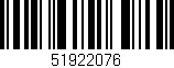 Código de barras (EAN, GTIN, SKU, ISBN): '51922076'