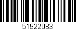 Código de barras (EAN, GTIN, SKU, ISBN): '51922083'