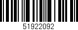 Código de barras (EAN, GTIN, SKU, ISBN): '51922092'