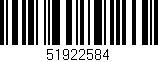 Código de barras (EAN, GTIN, SKU, ISBN): '51922584'