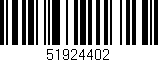 Código de barras (EAN, GTIN, SKU, ISBN): '51924402'