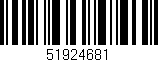 Código de barras (EAN, GTIN, SKU, ISBN): '51924681'