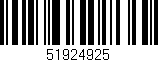 Código de barras (EAN, GTIN, SKU, ISBN): '51924925'