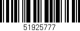 Código de barras (EAN, GTIN, SKU, ISBN): '51925777'