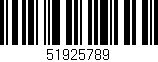 Código de barras (EAN, GTIN, SKU, ISBN): '51925789'
