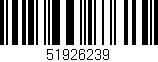 Código de barras (EAN, GTIN, SKU, ISBN): '51926239'