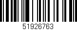 Código de barras (EAN, GTIN, SKU, ISBN): '51926763'